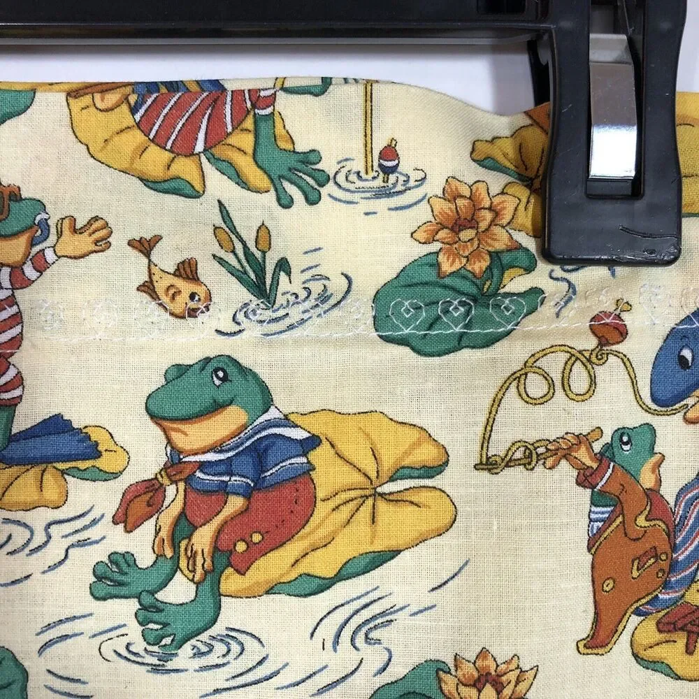 Pillowcase Frog Sports Swim Mushroom Fish Handmade Standard Size Yellow Green